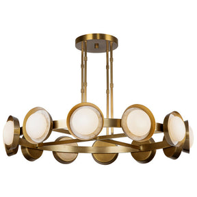 PrismFlow  Alabaster Metal Chandelier