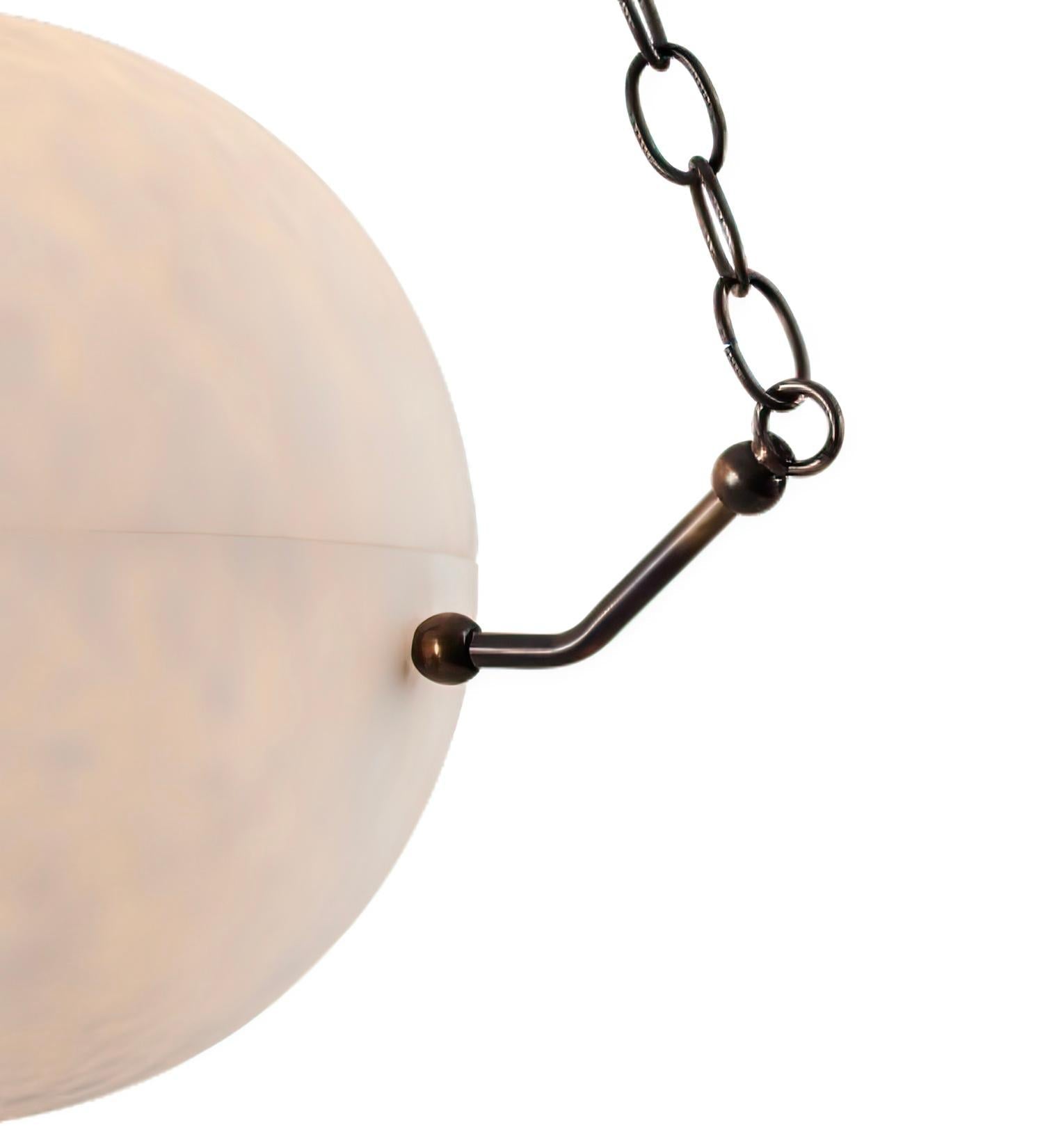 Alabaster Sphere Suspension Lamp, Pendant Kitchen Island Lamp