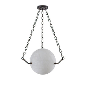 Alabaster Sphere Suspension Lamp, Pendant Kitchen Island Lamp