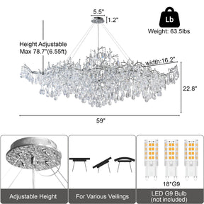 Modern Tree Crystal Chandelier