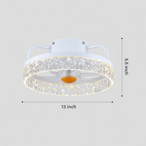 Low Profile Ceiling Fan Light with Remote 13"