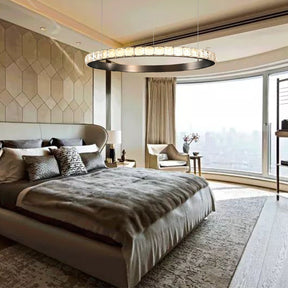 Drake Single-Ring Crystal Chandelier