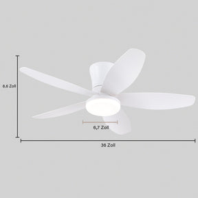 Indoor/Outdoor Recessed Black Ceiling Fan Light