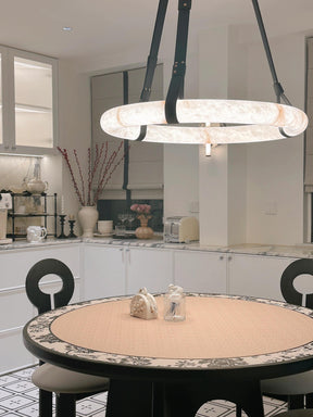 Modern Round Alabaster Chandelier for Living Room/Bedroom