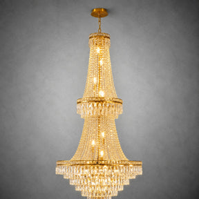 Two-Tier Square Diamond Round Pendant 780 - Gold