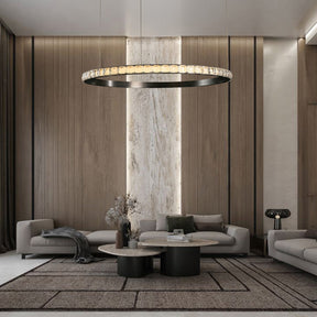 Drake Single-Ring Crystal Chandelier