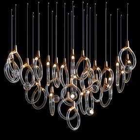 Orvella Crystal Orbit Scatter Chandelier