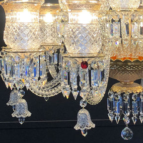 15 Lights Bacara Chandelier Gold & Clear Baccarat Crystal Lighting