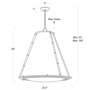 Vertelle Maid Chandelier Large