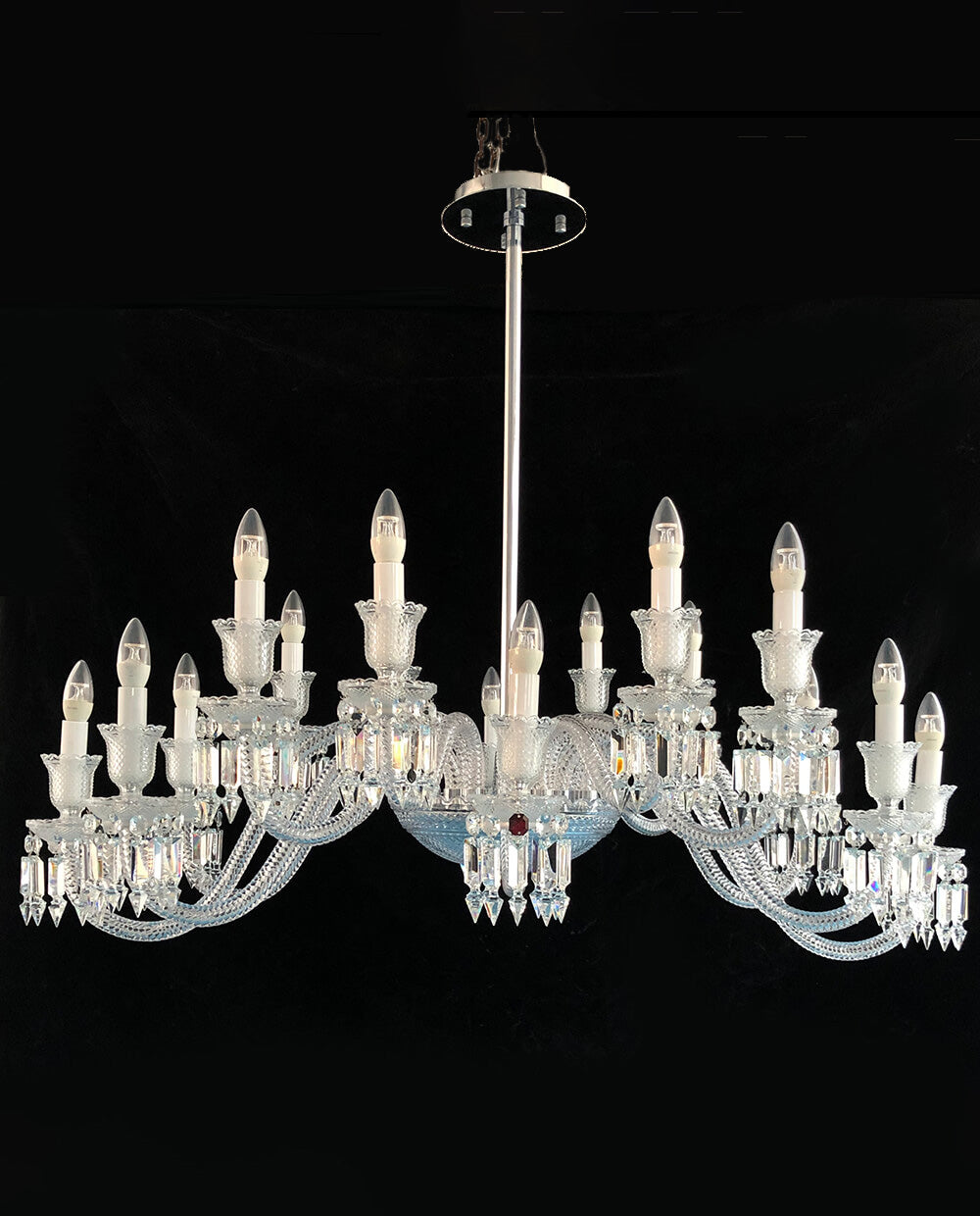 16 Lights Ellipse Bacara  Crystal Lighting Dining Room Chandelier