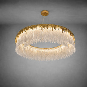 Ice Bloom Glass Chandelier D800 - Copper
