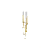 Modern Floating Long Gold Pendant Celing Chandelier for Living Room/High-ceiling