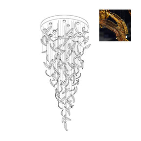 Galaxy Glass Feathers Flying Chandelier