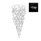 Galaxy Glass Feathers Flying Chandelier