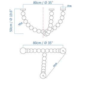 Halti Necklace Acrylic Chandelier