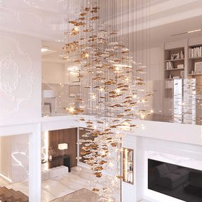 Galaxy Tidal Art Glass Crystal Spiral Chandelier