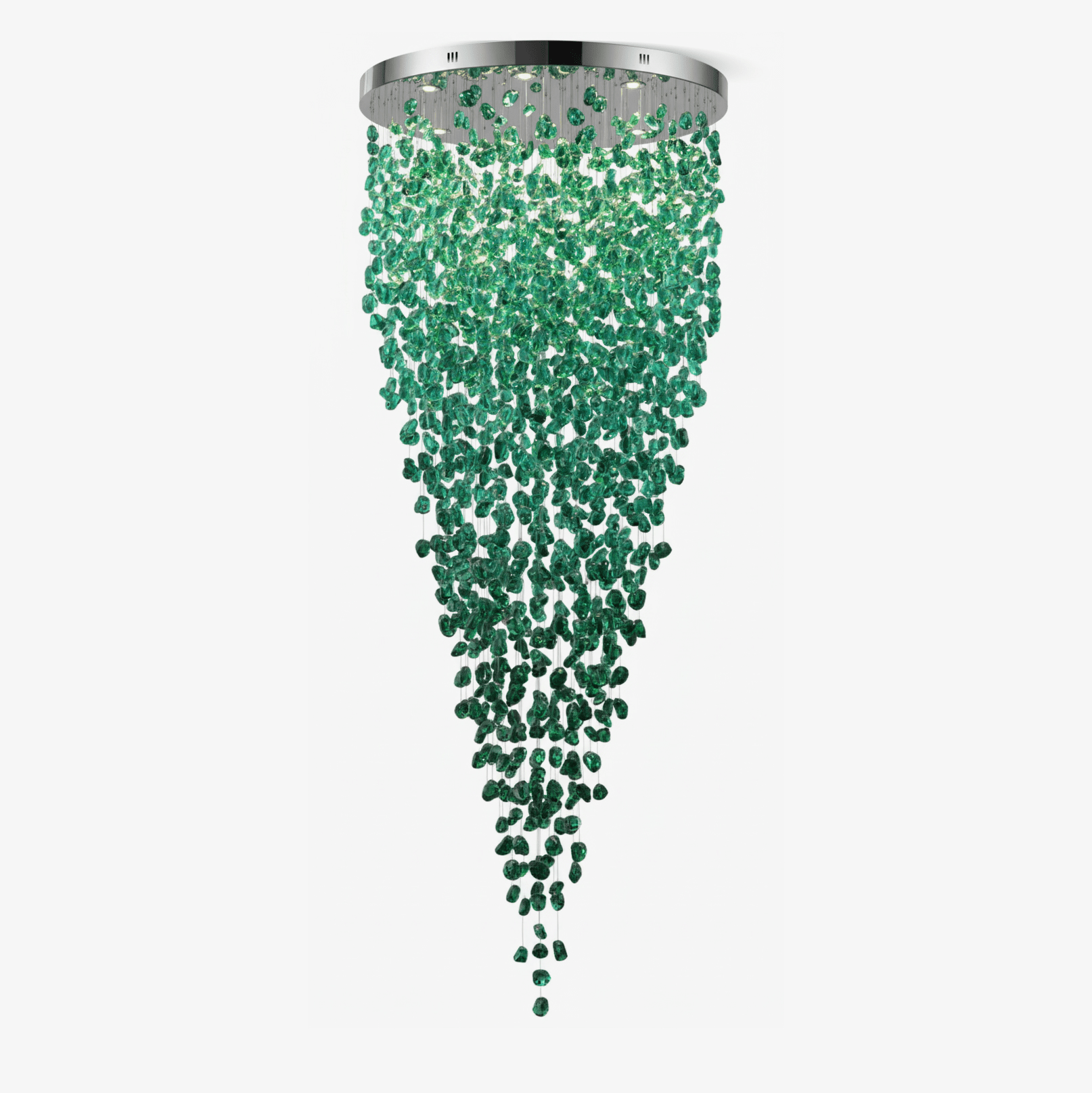 Crystal Stone Crystal Spiral Chandelier