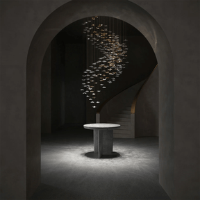 Galaxy Tidal Art Glass Crystal Spiral Chandelier