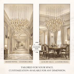 Vitara Meteor Shower Crystal Spiral Chandelier