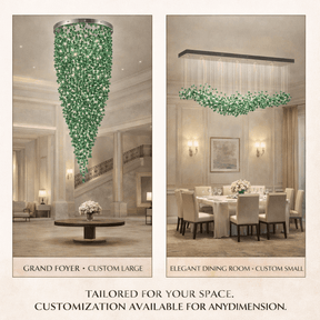 Crystal Stone Crystal Spiral Chandelier