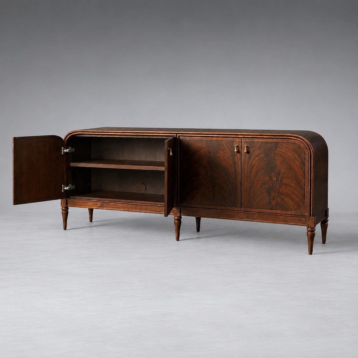 Vintage Mahogany Wood Storage Sideboard
