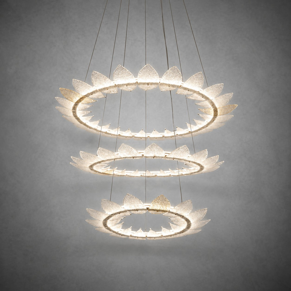 Aster Modern Foyer Large Ring Chandelier