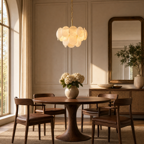 18" Round Alabaster Chandelier