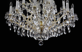 18-flame high Maria Theresa crystal chandelier with crystal almonds II.