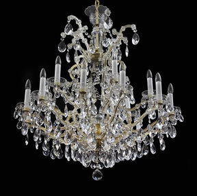 18-flame high Maria Theresa crystal chandelier with crystal almonds II.