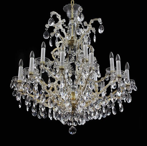 18-flame high Maria Theresa crystal chandelier with crystal almonds II.