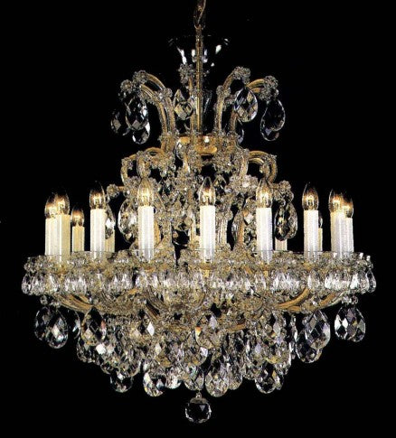 18 flames Maria Theresa crystal chandelier with crystal Almonds