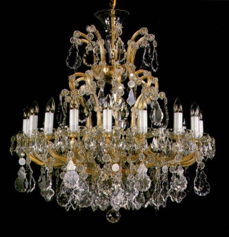 18 flames Maria Theresa crystal chandelier with crystal pendeloques