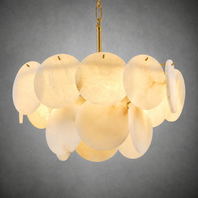 18" Round Alabaster Chandelier