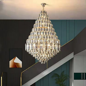 Staircase/Foyer Chandelier With High Clarity Crystals Luxury Ceiling Light