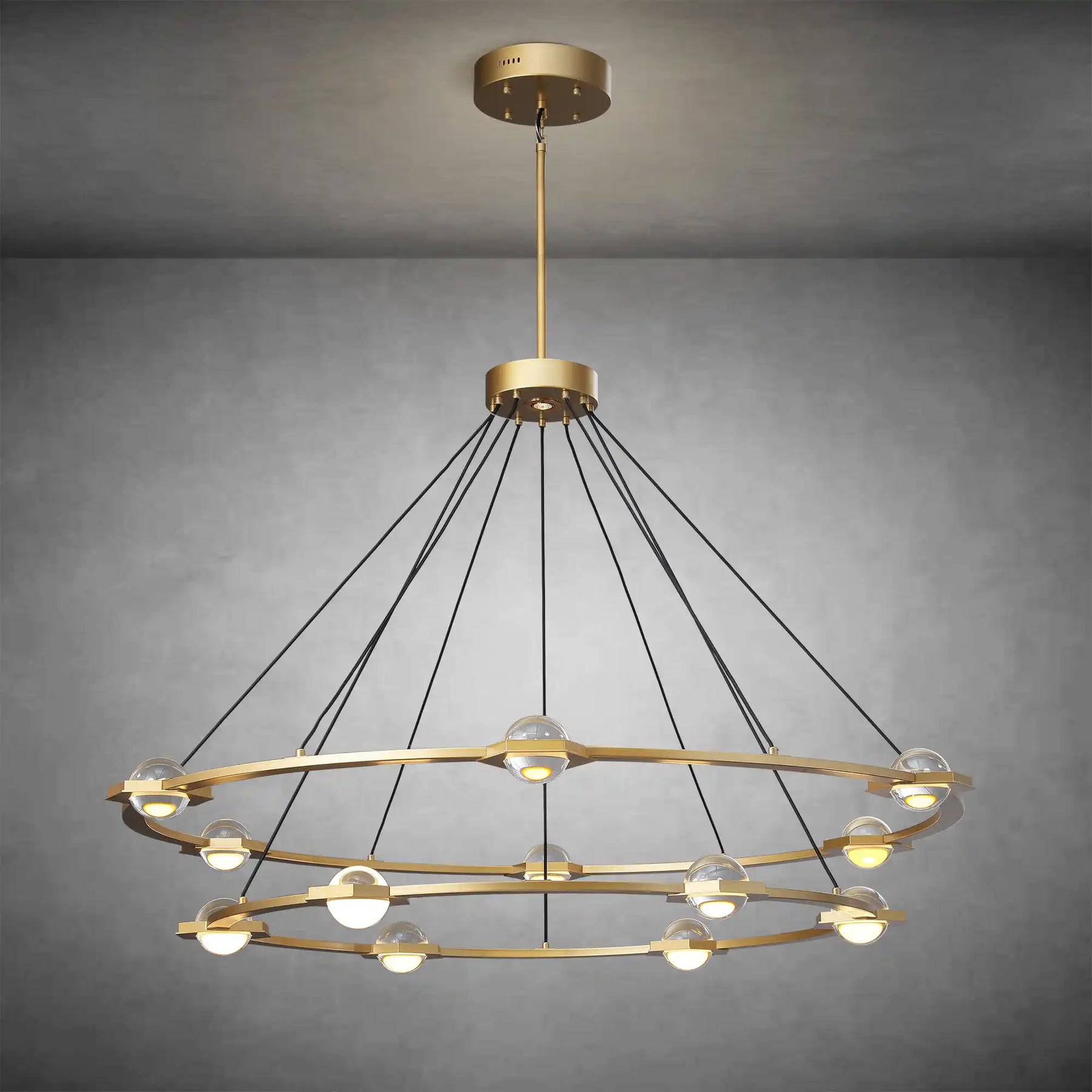 Planets 2-Tier Round Chandelier 60", Decoration Lamp