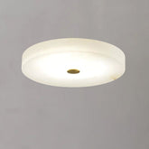 Alabaster Flush Mounted Round Chandelier