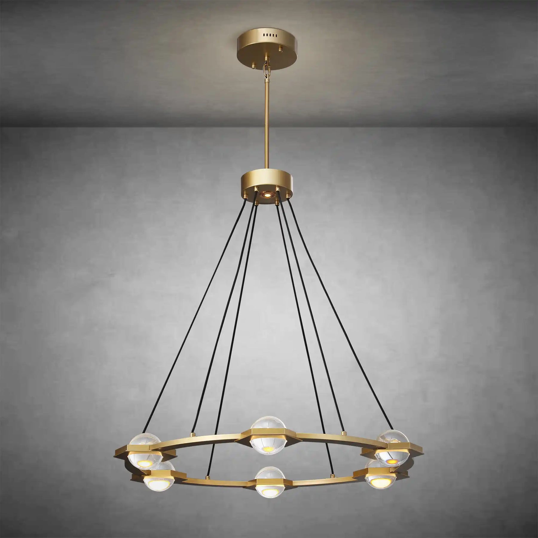 Planets Round Chandelier 48" LED Light