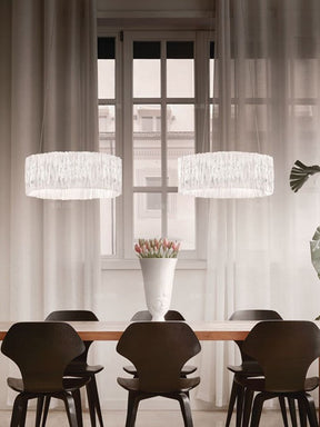 Modern Minimalism Pleated Acrylic Ring Round Ceiling Light for Living/ Ding Room/ Bar