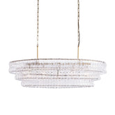 Ghiaccio Glass Oval Chandelier