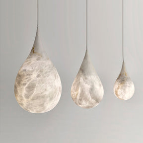 Hailey Alabaster Raindrop Pendant Lighting, Dining Table Pendant