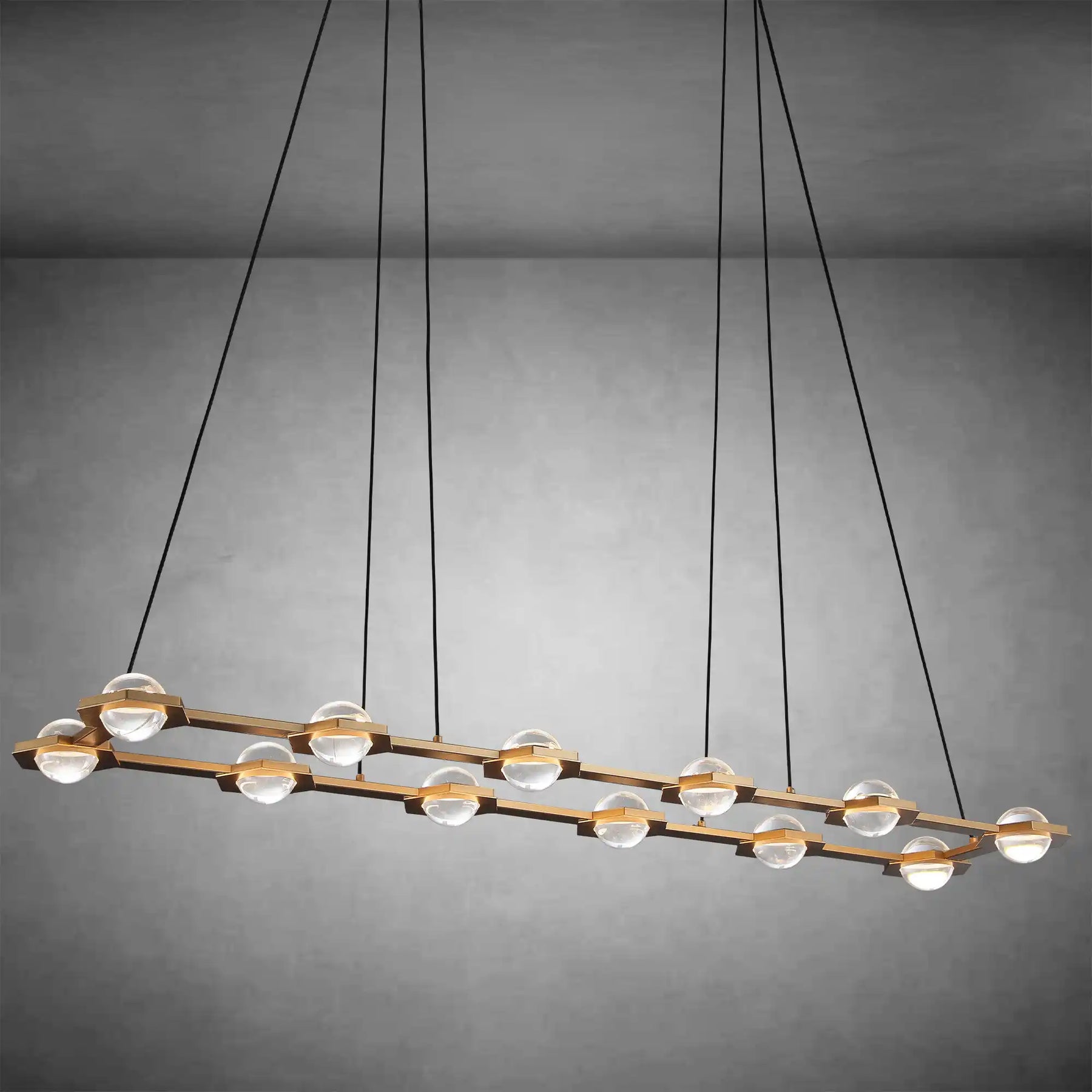 Planets Dining Room Rectangular Chandelier 54'' 72"W