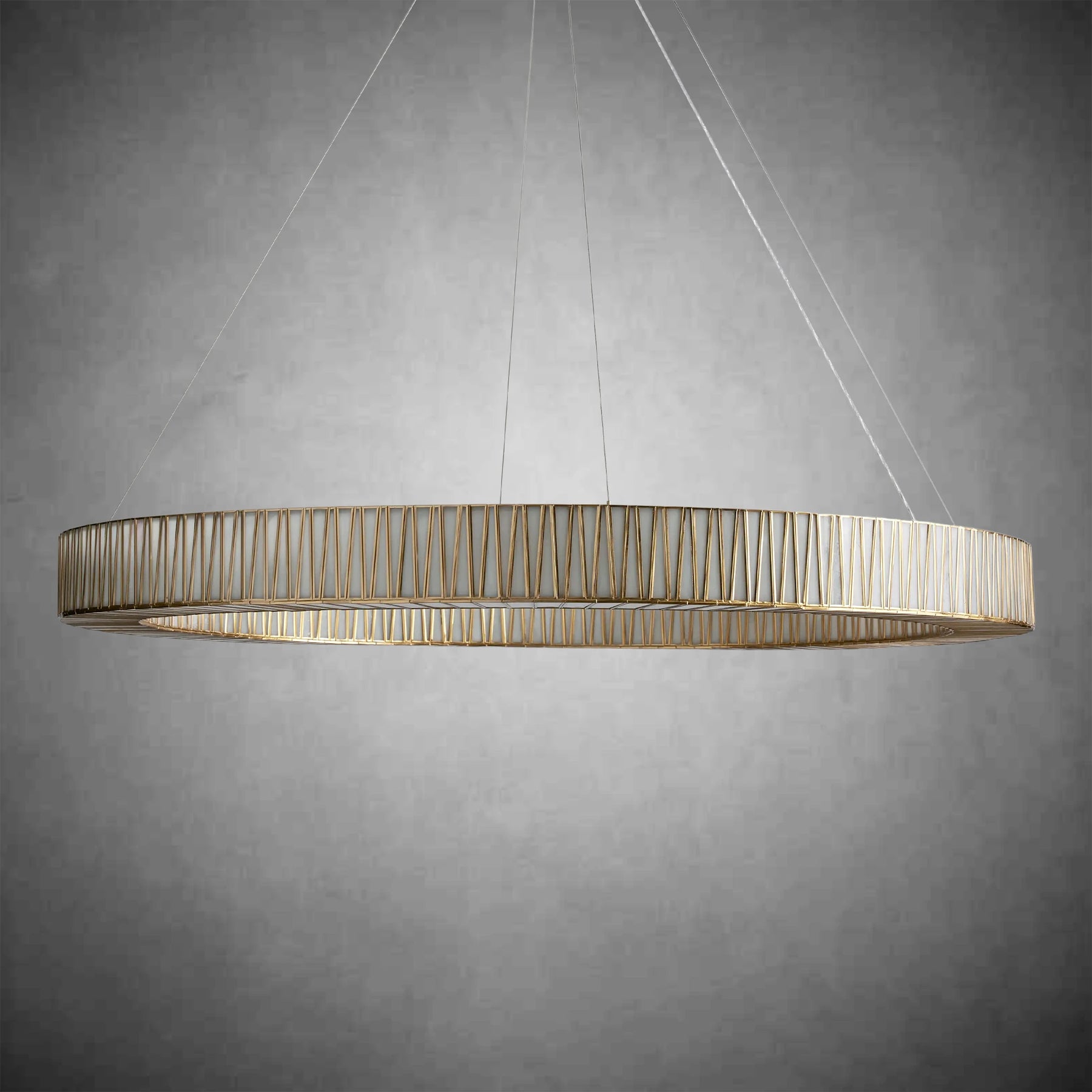 Jeunet Glass Round Chandelier 24" 36'' 42" 60''D