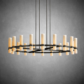 Nova Round Milk Glass Chandelier