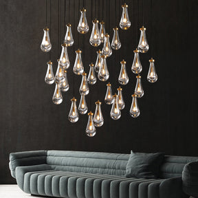 Raindrop Round Chandelier 60″, 31 Lights