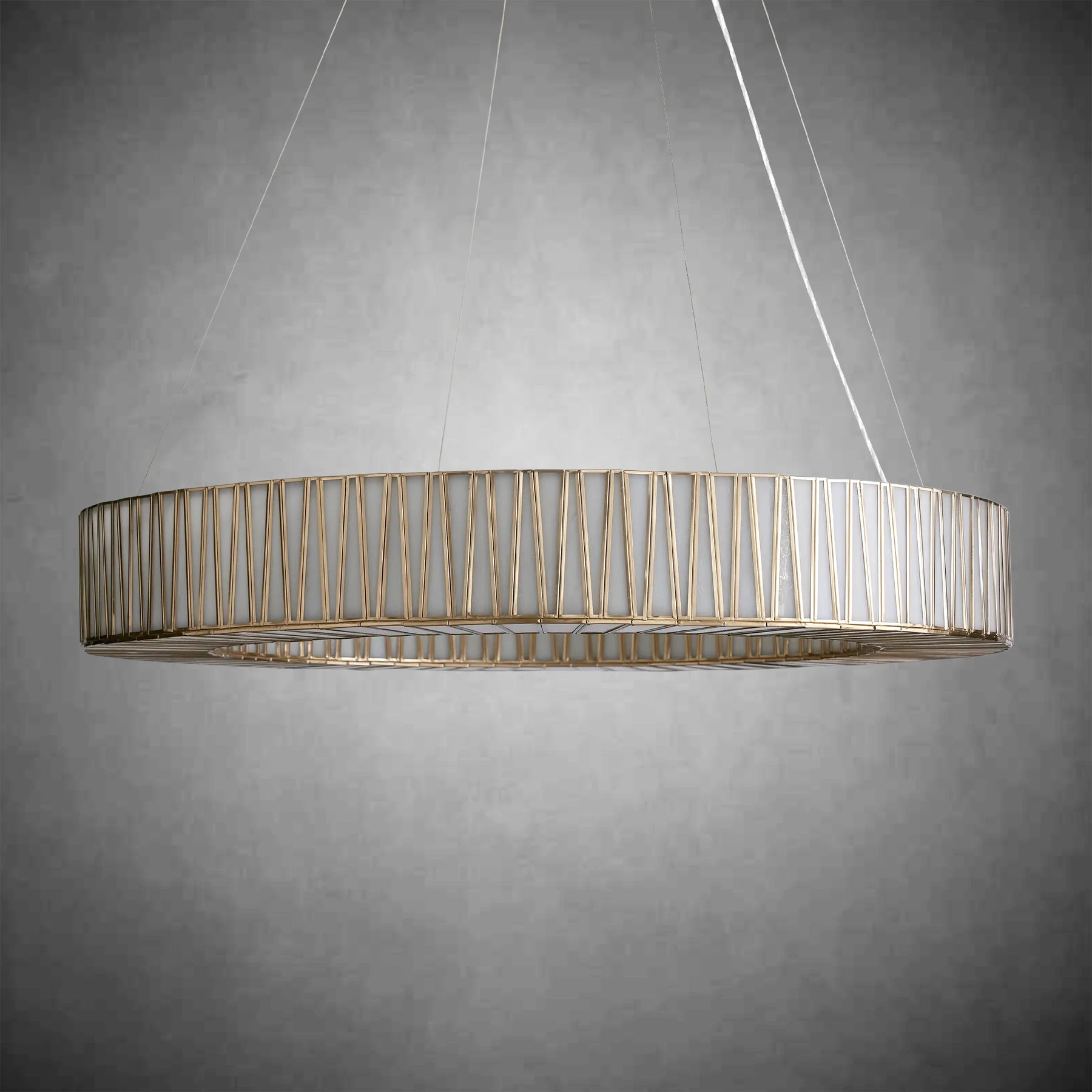 Jeunet Glass Round Chandelier 24" 36'' 42" 60''D