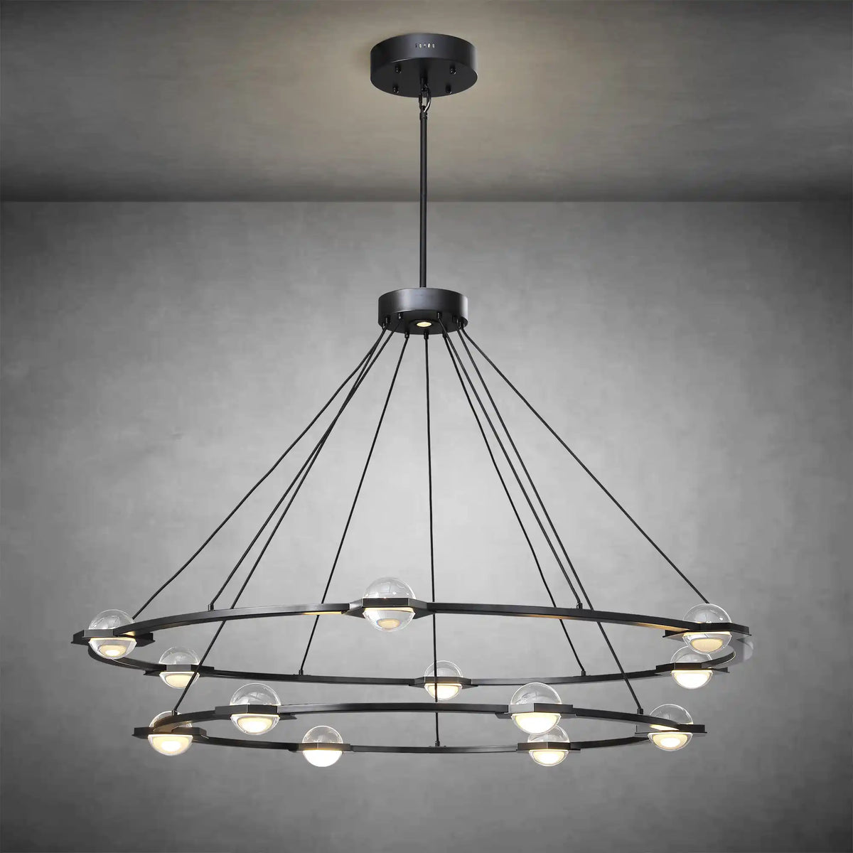 Planets 2-Tier Round Chandelier 60", Decoration Lamp