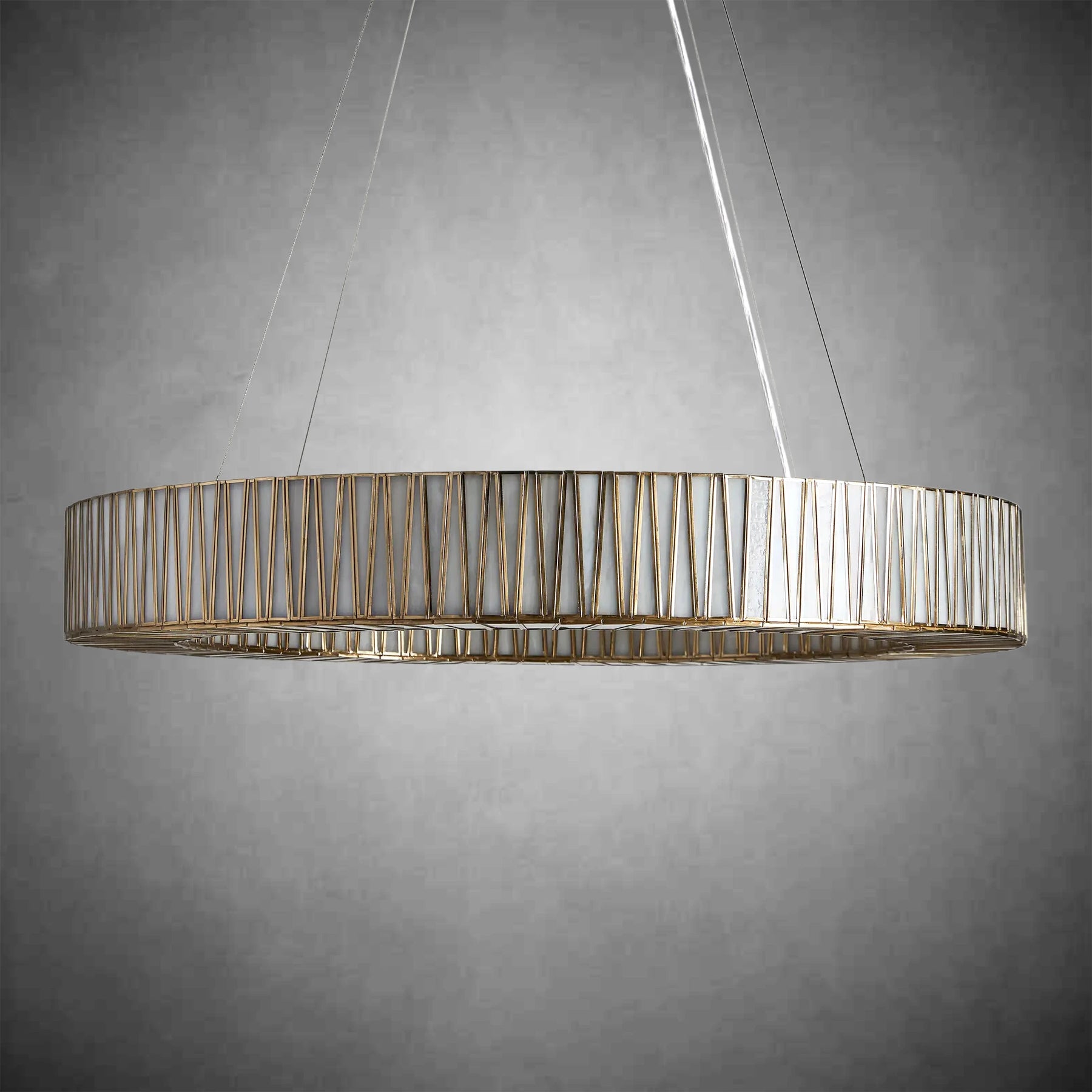 Jeunet Glass Round Chandelier 24" 36'' 42" 60''D