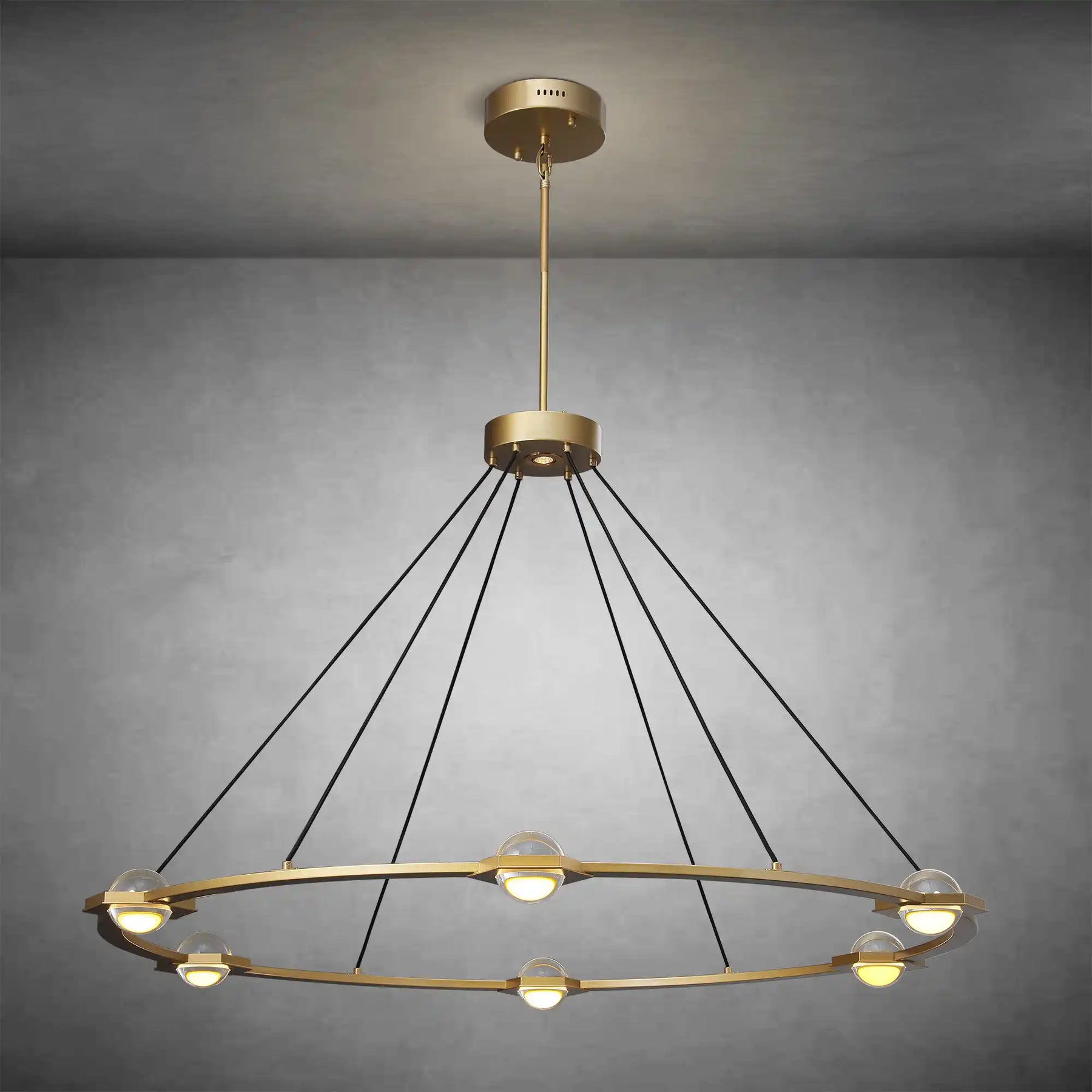 Planets Round Chandelier 60" LED Light