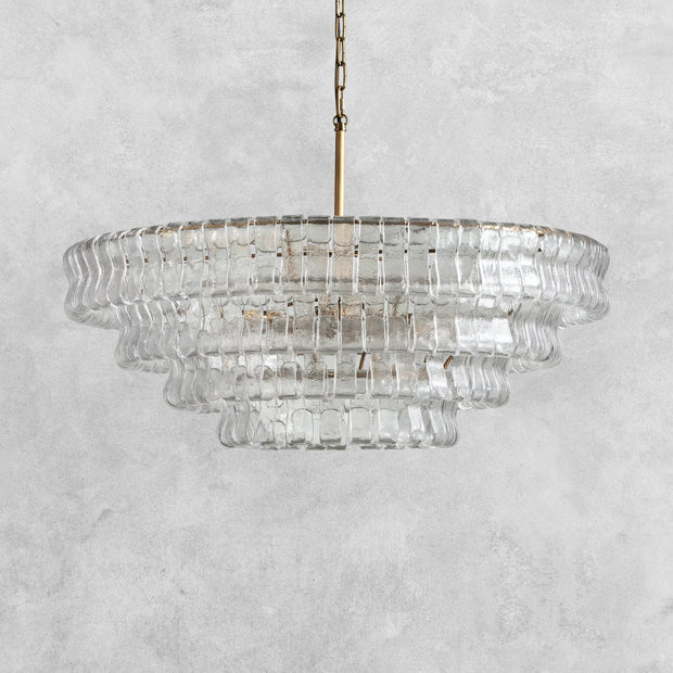 Ghiaccio Round Glass Chandelier