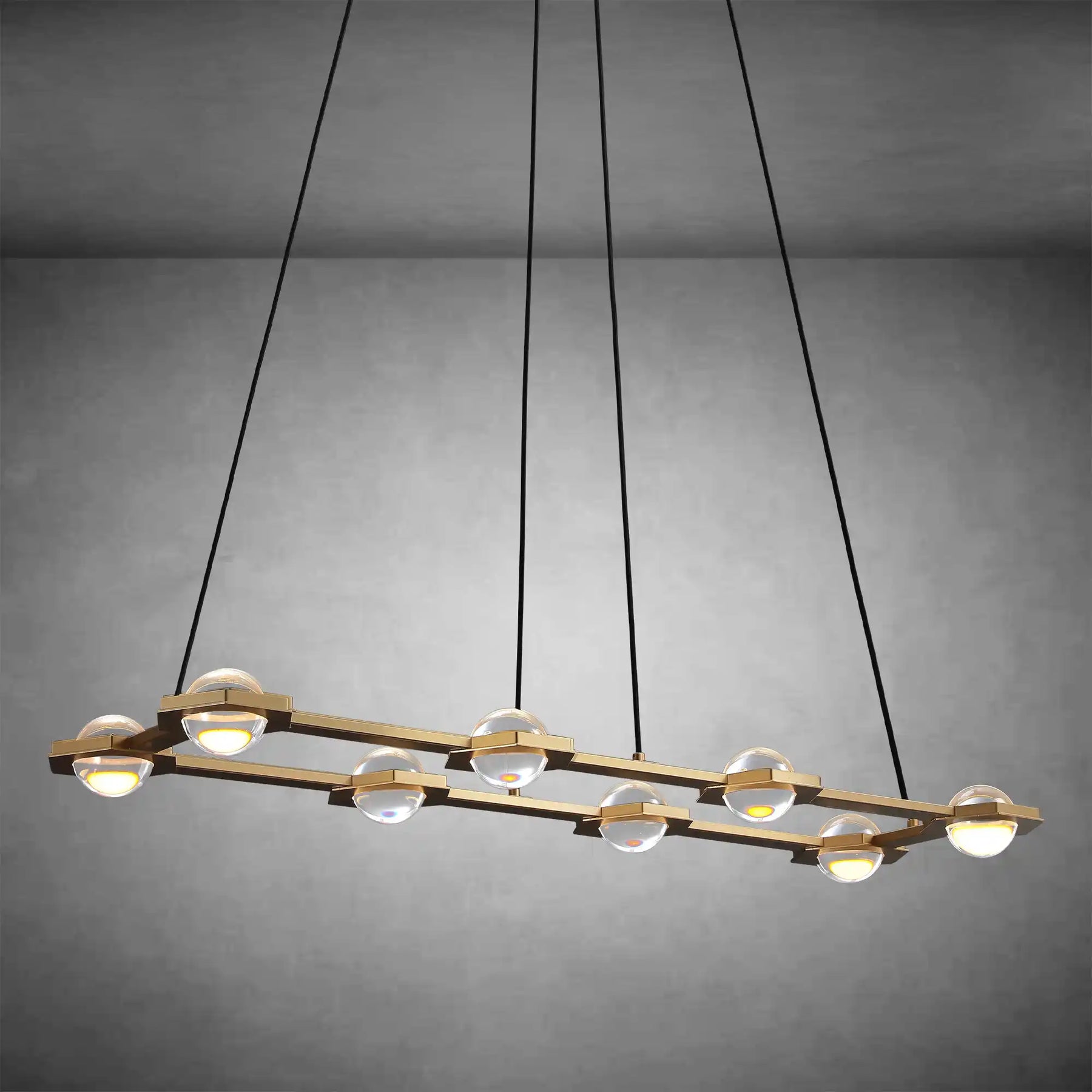 Planets Dining Room Rectangular Chandelier 54'' 72"W